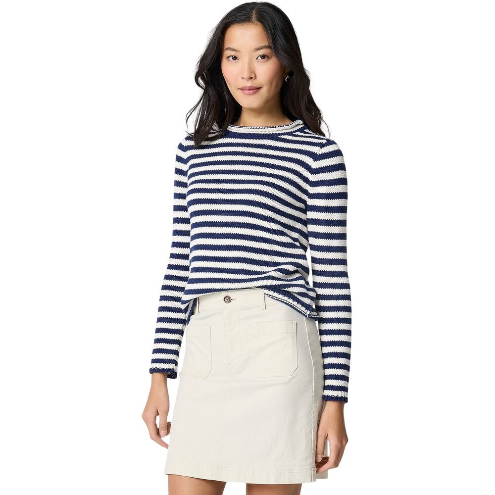 J.Crew Navy Mini Skirt Patch Pocket Cotton Linen A-Line Size 2 - Picture 5 of 7